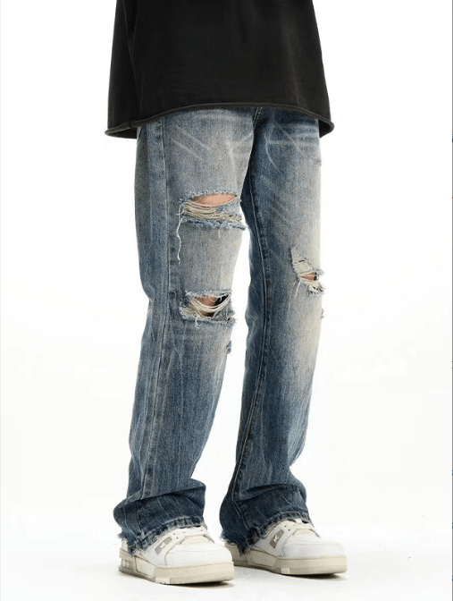 Japanese Brand × Jean American high street cool ripped jeans for men Size US 32 / EU 48 - 2 Thumbnail