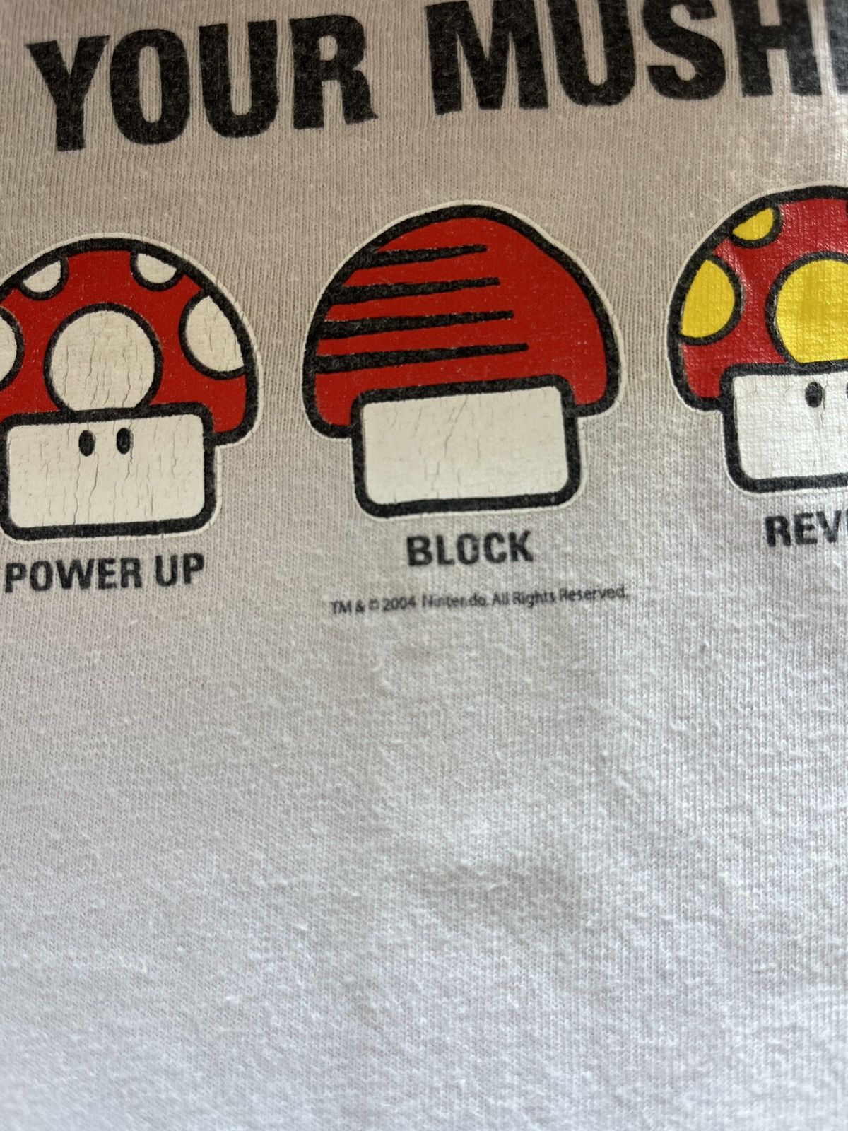 Nintendo × Vintage Vintage KNOW YOUR MUSHROOMS 2004’s Nintendo Mario Tshirt Size US L / EU 52-54 / 3 - 7 Thumbnail