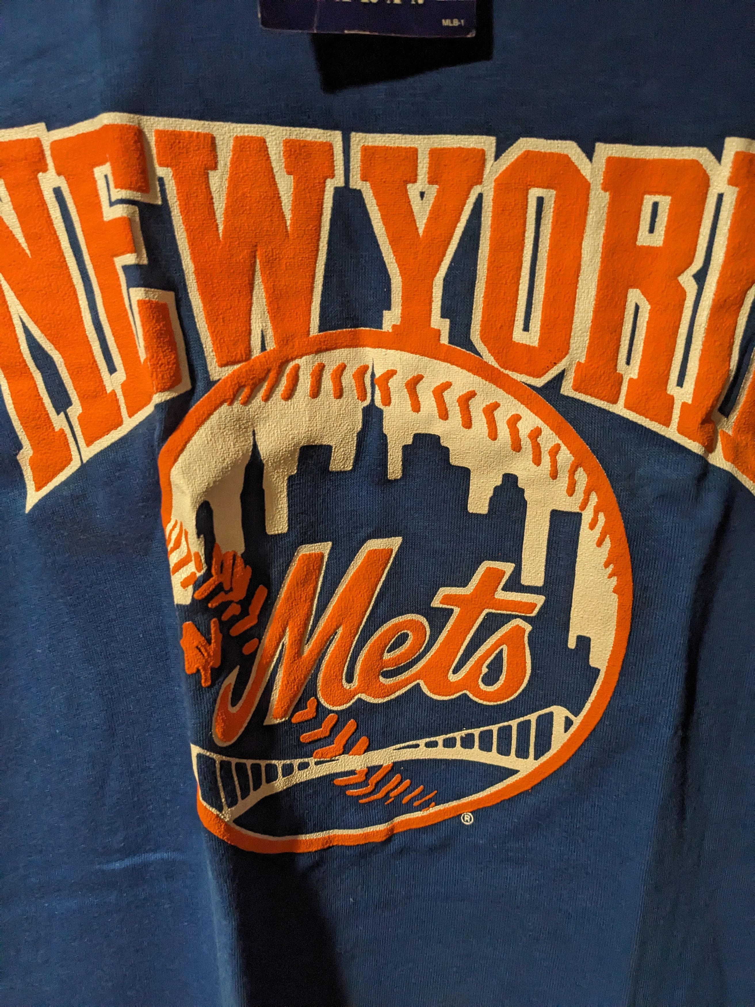 MLB × Vintage Vintage 80 New York Mets MLB Baseball Blue Large T-Shirt Size US L / EU 52-54 / 3 - 2 Thumbnail