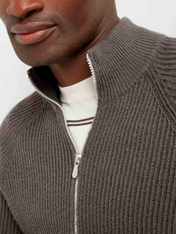 Brunello Cucinelli o1w1db10326 Cashmere Cardigan in Brown Size US M / EU 48-50 / 2 - 3 Thumbnail