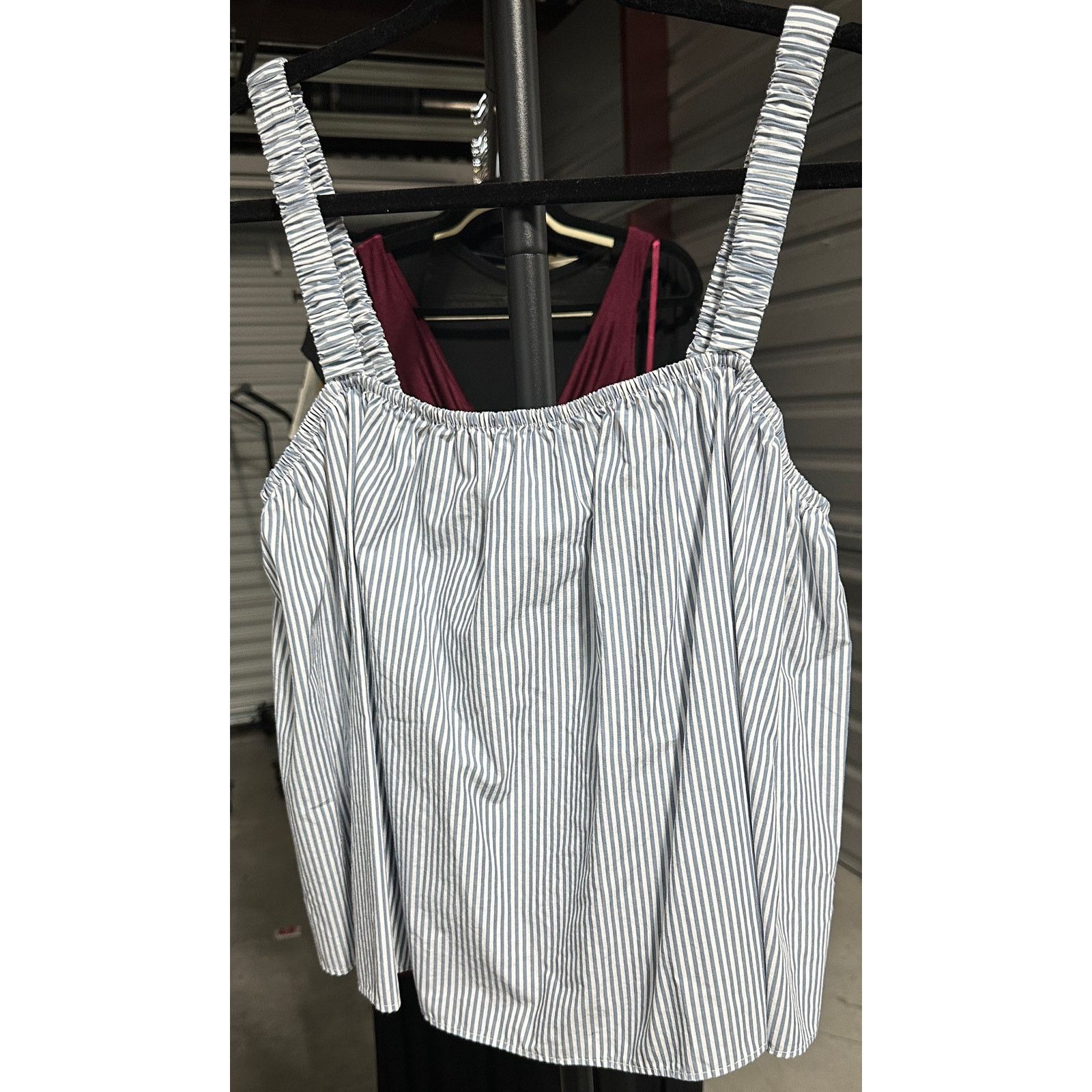 Abercrombie & Fitch Abercrombie & Fitch | Poplin Sleep Tank Light Blue Stripe Size XL / US 12-14 / IT 48-50 - 3 Thumbnail