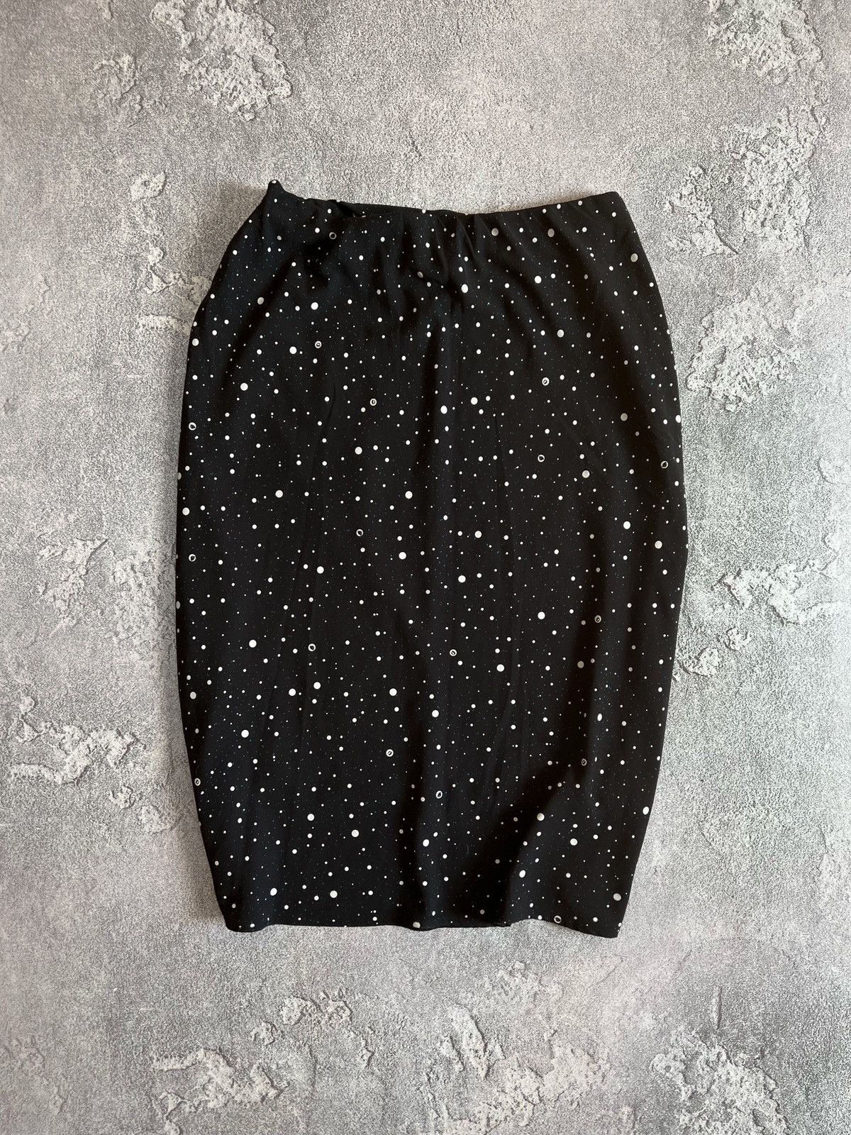 Cop Copine × Designer Cop Copine Polkadot Black Midi Skirt Size 42 Size 28" / US 6 / IT 42 - 3 Thumbnail