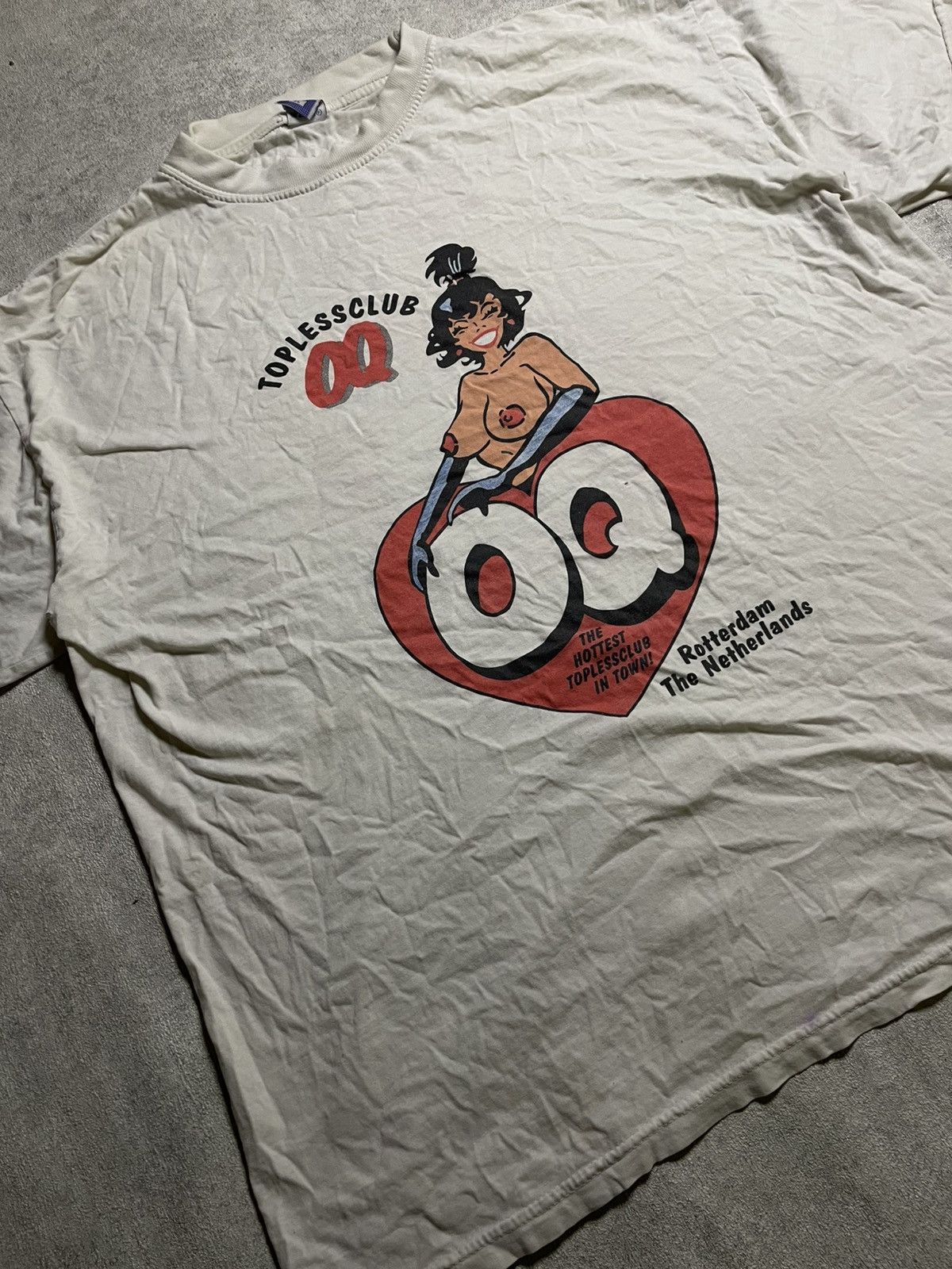 Anime × Gildan Vintage “Topless Club 69” Rotterdam Tee — Erotica Cartoon Size US L / EU 52-54 / 3 - 2 Thumbnail