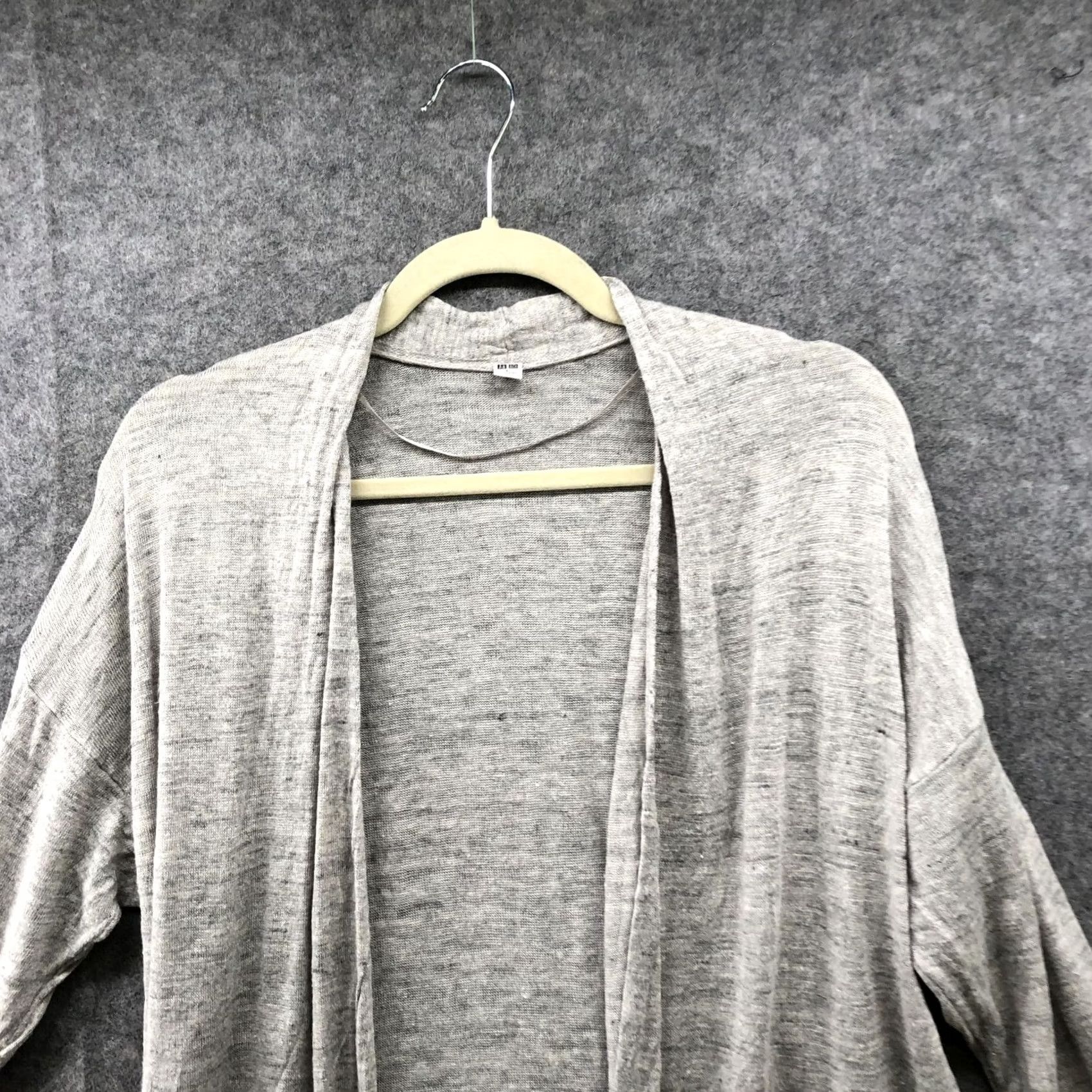 Uniqlo Uniqlo Cardigan Womens L Gray Longline Long Open Front Knit Size L / US 10 / IT 46 - 3 Thumbnail
