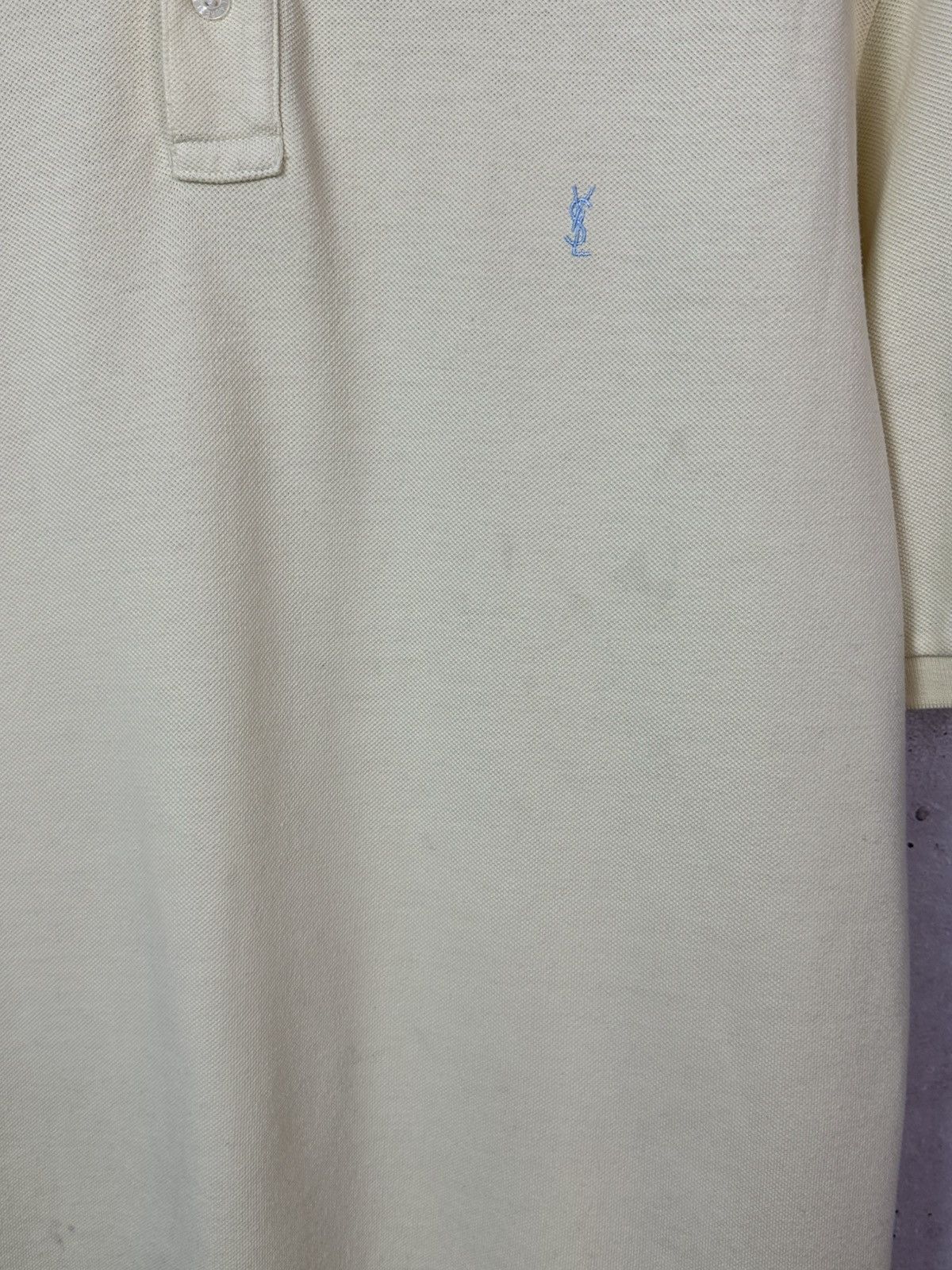 Yves Saint Laurent YSL YvesSaintLaurent Vintage Yellow Cotton Short Sleeve Polo Size US XL / EU 56 / 4 - 7 Thumbnail