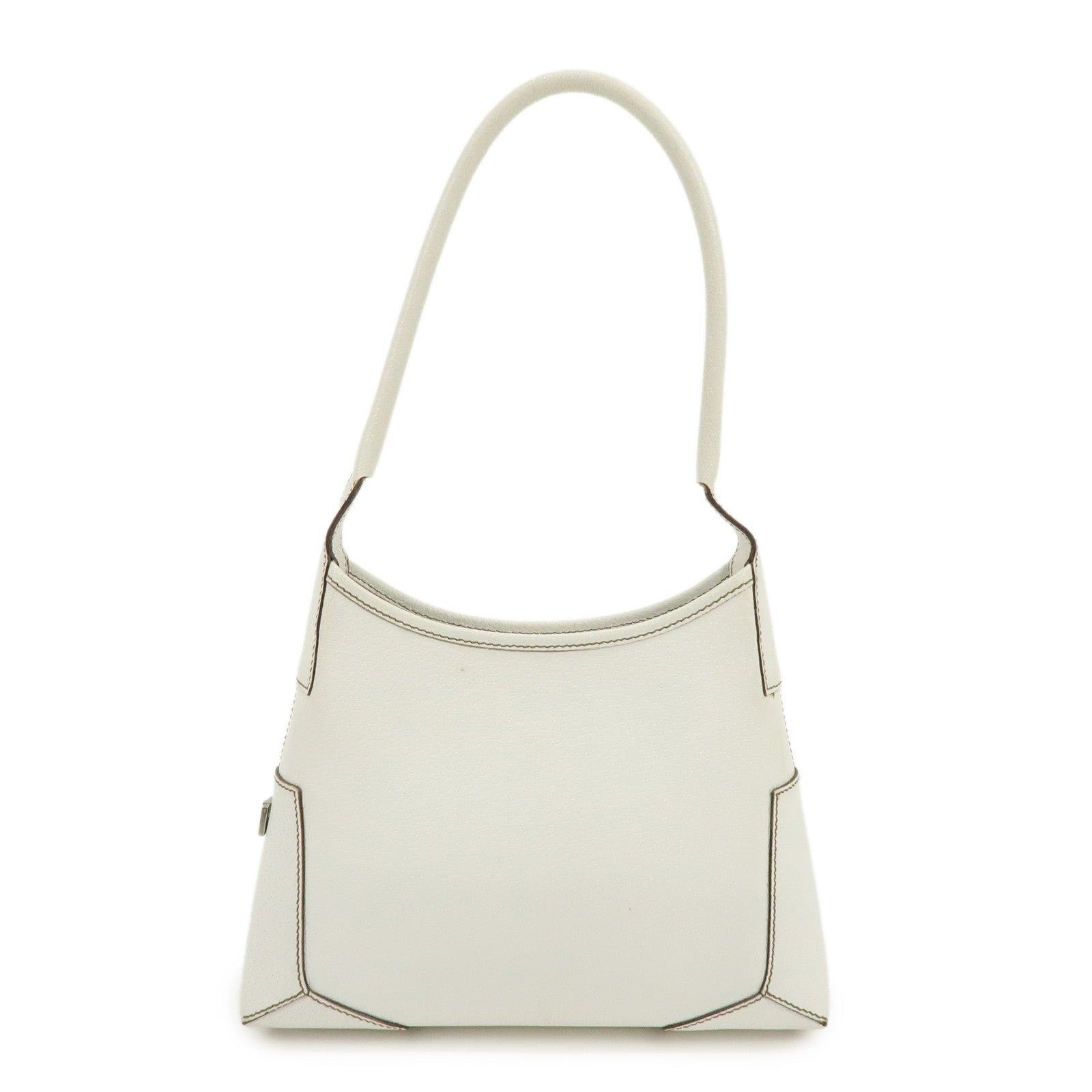 Salvatore Ferragamo Ferragamo Calfskin Shoulder Bag White Size ONE SIZE - 1 Thumbnail