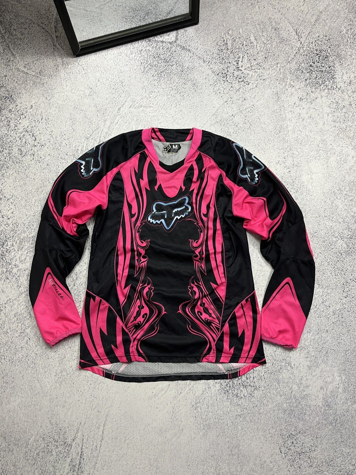 Fox Racing Crazy Fox Racing Big Logo Jersey Y2k Drill Longsleeve Rare Size M / US 6-8 / IT 42-44 - 1 Thumbnail