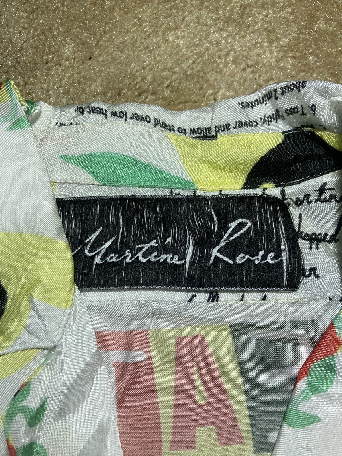 Martine Rose AW19 Martine Rose Recipe Shirt Food Viscose 2019 Jamaican 90 Size US XS / EU 42 / 0 - 4 Thumbnail