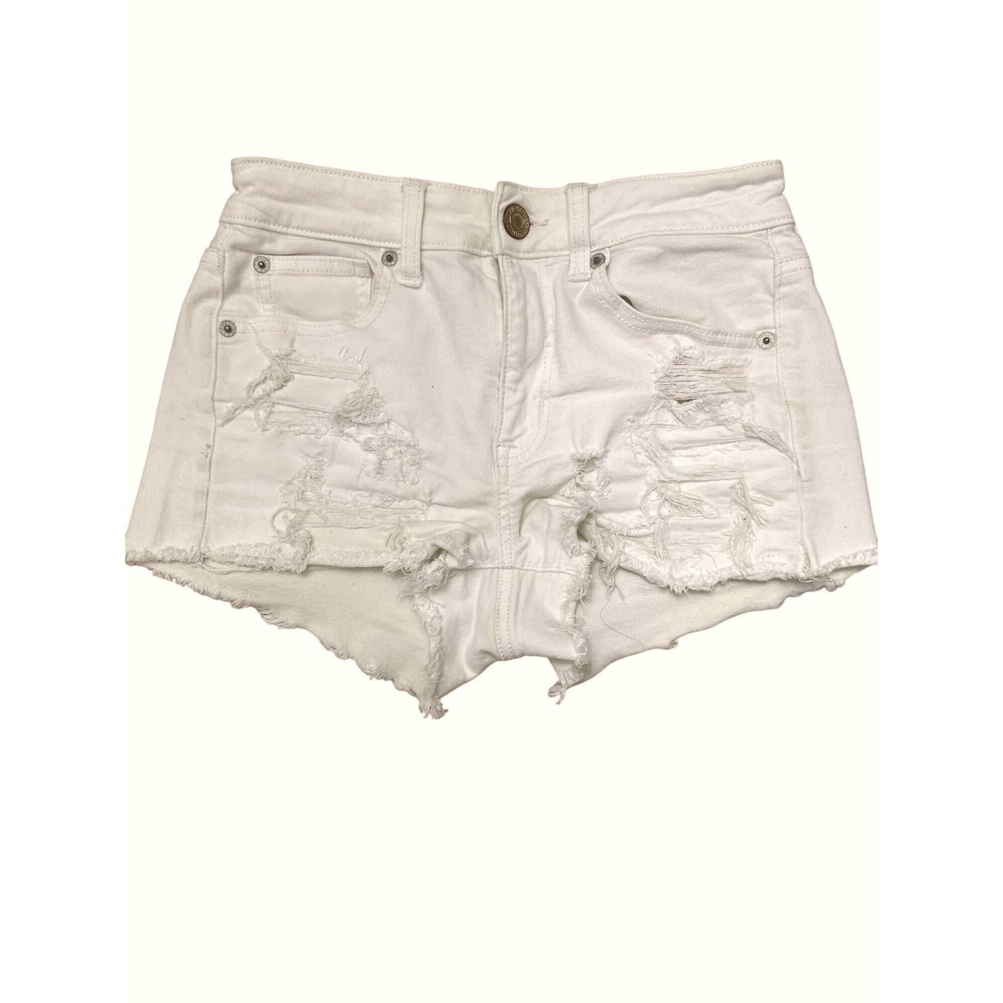 American Eagle Outfitters American Eagle Summer Bundle White Hi Rise Jean Shorts Three Size 26" / US 2 / IT 38 - 2 Thumbnail