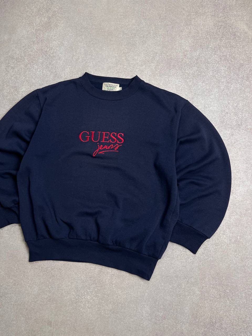 Guess × Vintage VINTAGE 90’s GUESS JEANS BIG LOGO EMBROIDERY SWEATSHIRT Y2K Size US S / EU 44-46 / 1 - 2 Thumbnail