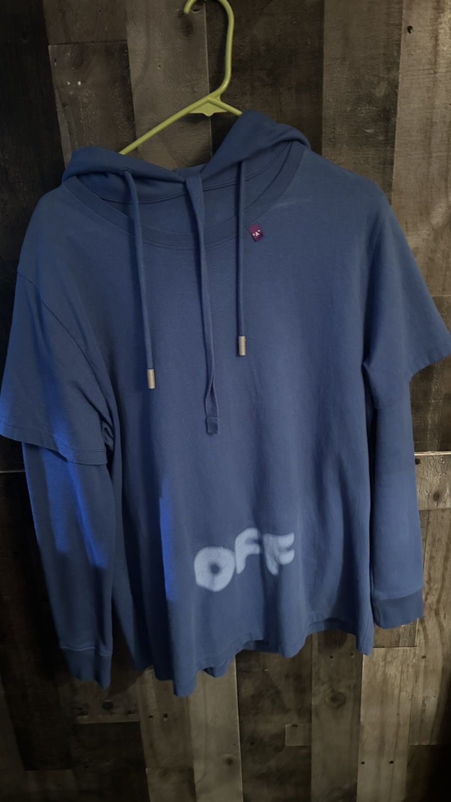 Off-White Off-White Off-White Blurred Off Print T- Shirt Detail Hoodie Size US XXS / EU 40 - 1 Thumbnail