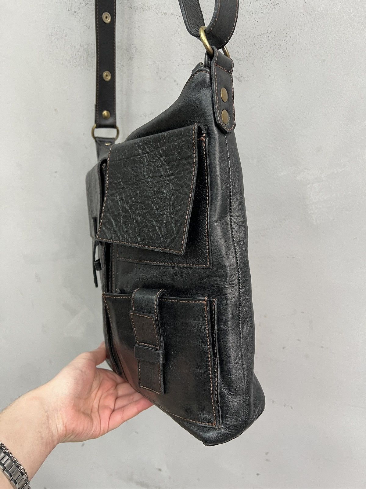 KMRii Kmrii style leather Multipocket shoulder bag y2k hype Size ONE SIZE - 5 Thumbnail