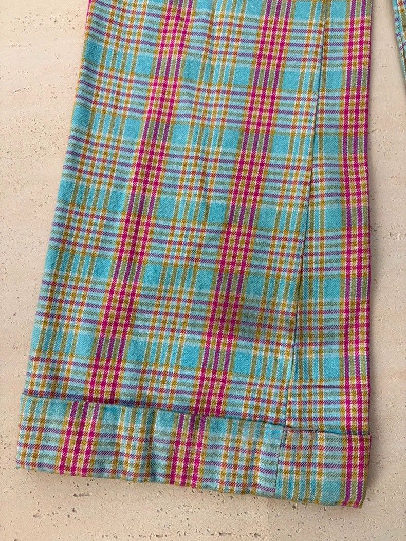 Junya Watanabe Junya Watanabe size S Tartan Wool Flare Trousers Size 23" - 9 Thumbnail