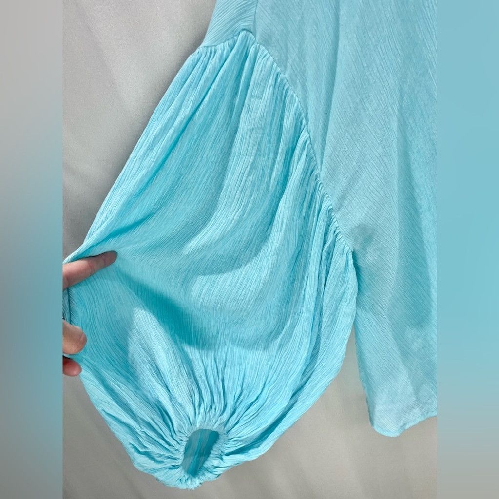 AVEC LES FILLES Avec Les Filles Torquoise Boho Style Blouse Size S Size S / US 4 / IT 40 - 5 Thumbnail