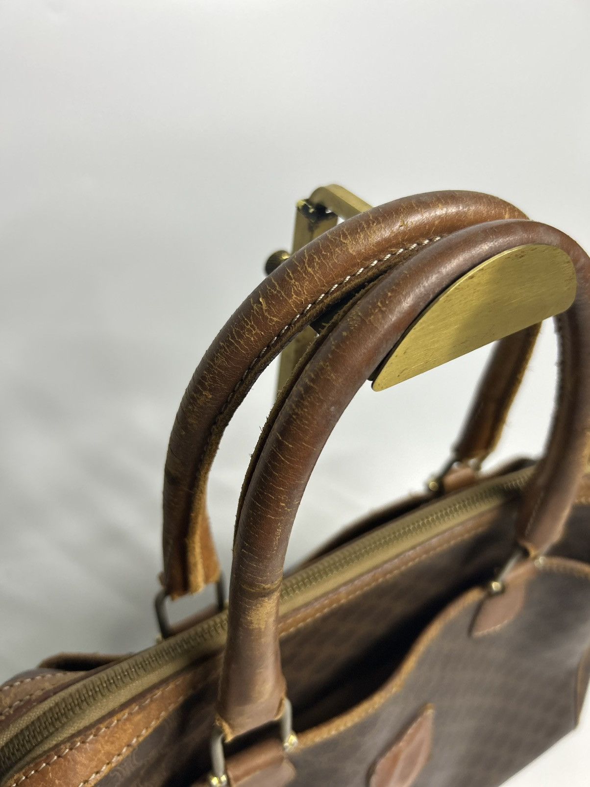 Celine Celine Brown Macadam Handbag Size ONE SIZE - 3 Thumbnail