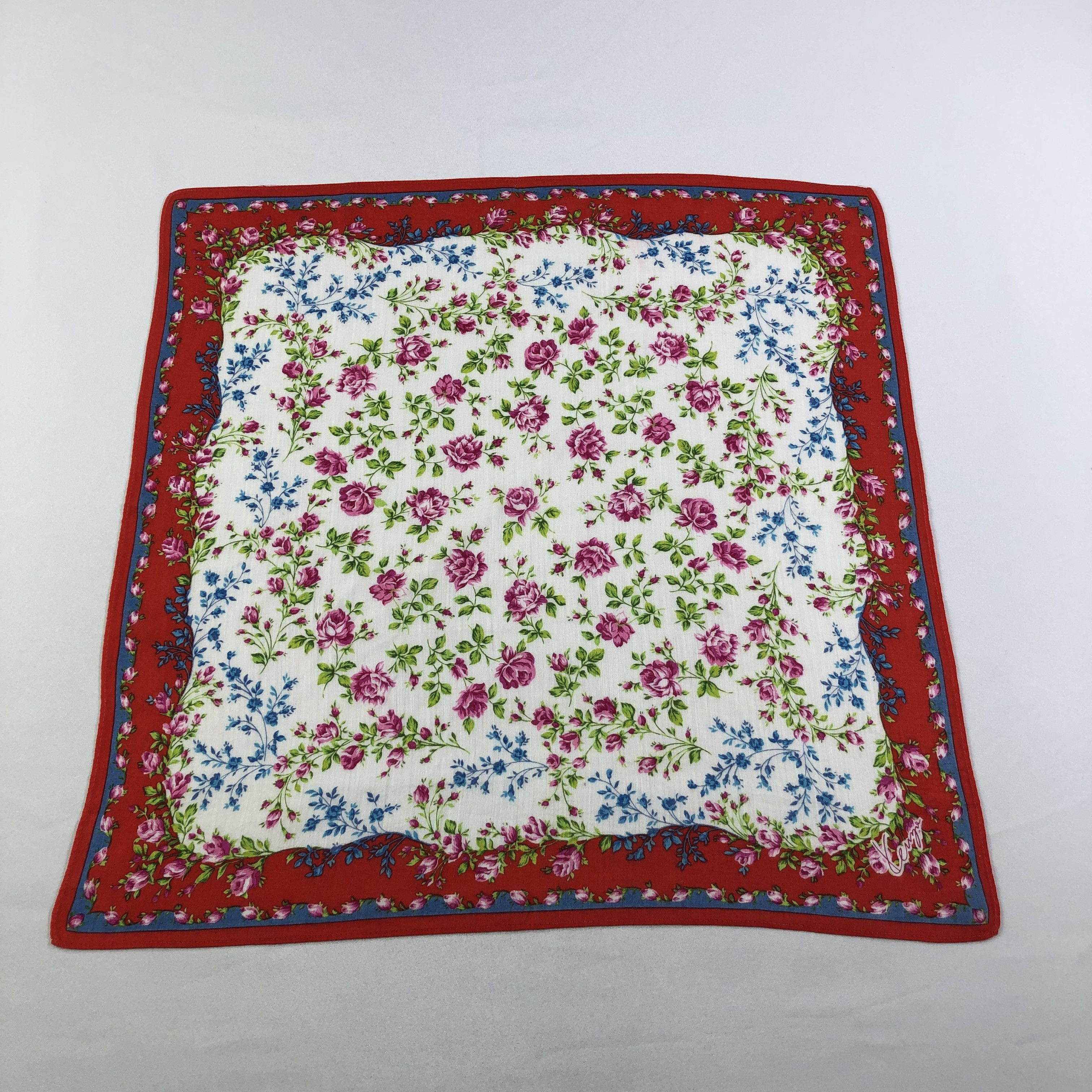 Japanese Brand × Kenzo × Vintage Kenzo Floral Handkerchief Neckerchief Bandana H2055 Size ONE SIZE - 2 Thumbnail