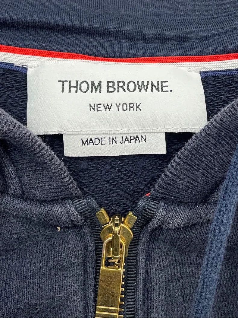 Thom Browne Thom browne Dark blue four-striped zipper jacket 2504-Nexta Size US XS / EU 42 / 0 - 5 Thumbnail