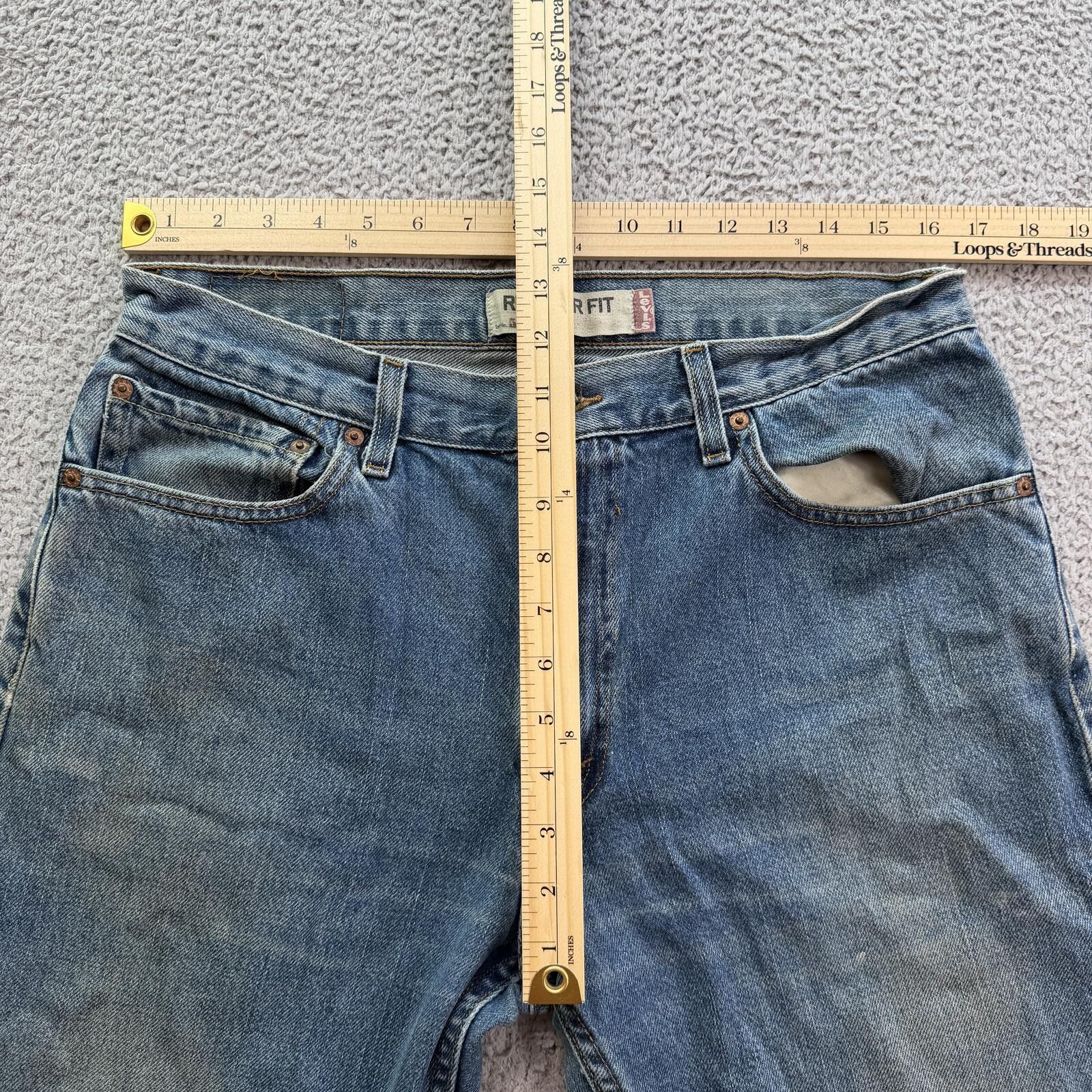 Levi's Vintage Y2K Levis 505 Regular Fit Light Wash Jeans 34x32 Size US 34 / EU 50 - 3 Thumbnail