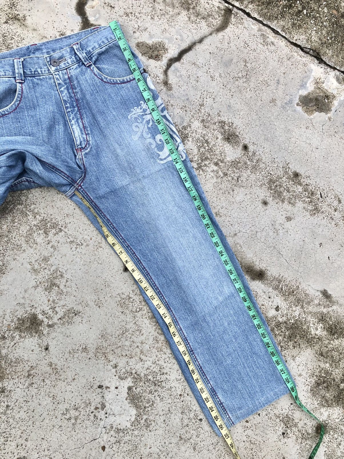 Hypebeast BAGGY⚡️⚡️LONDON JEANS SINGLE BACK POCKET DENIM Size US 29 - 8 Thumbnail