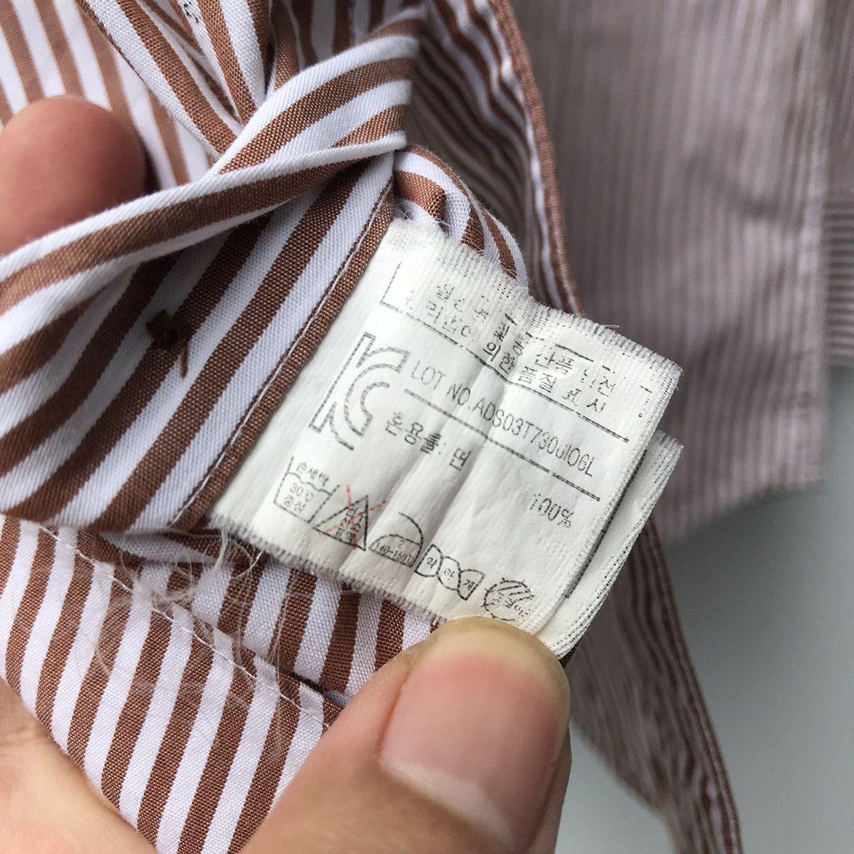 Aquascutum × Designer Aquascutum of london Candy brown stripe shirt Button up lon Size US L / EU 52-54 / 3 - 10 Thumbnail