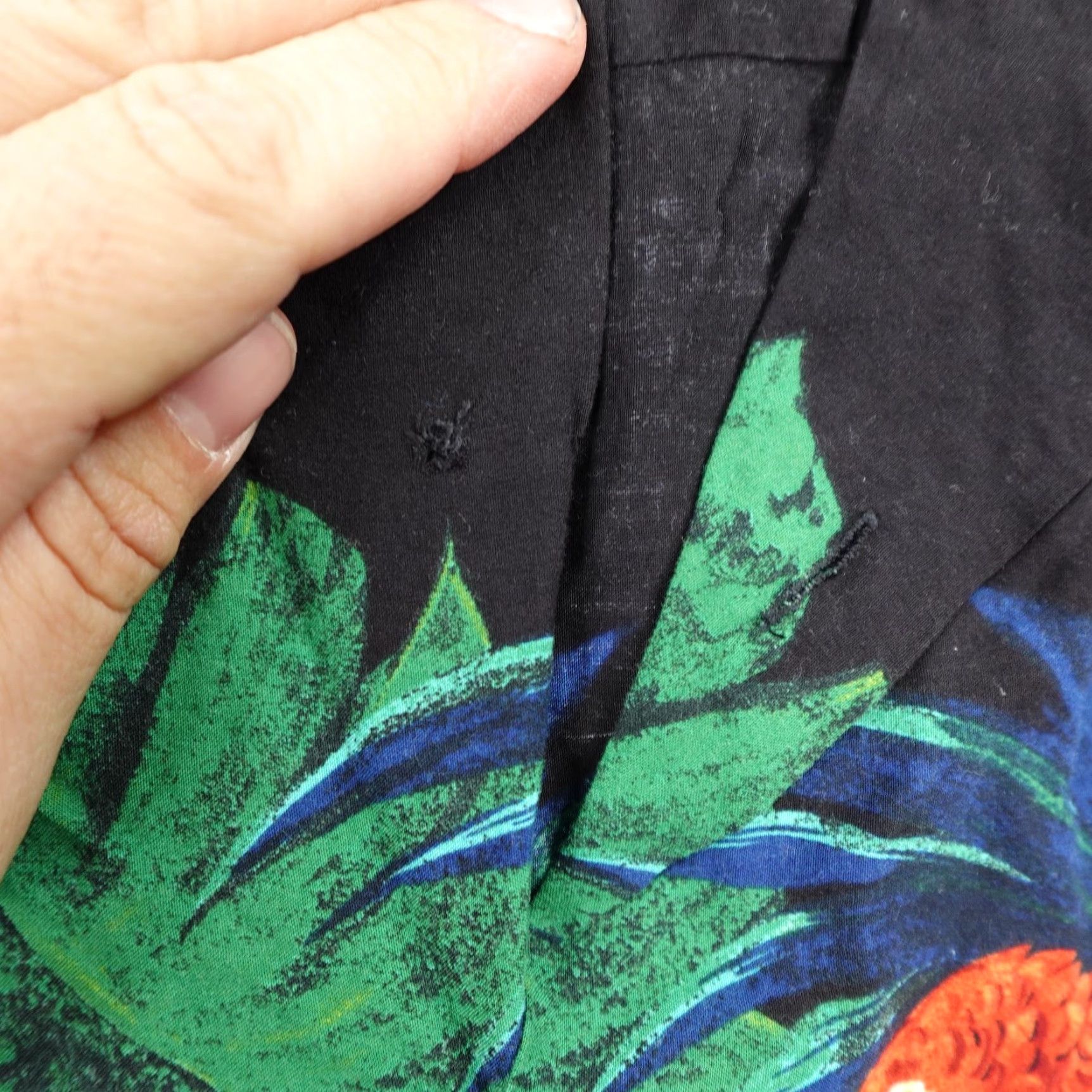 Hilo Hattie Hilo Hattie Hawaiian Shirt Men Medium Black Parrot Tropical Aloha Button Up Camp Size US M / EU 48-50 / 2 - 4 Thumbnail