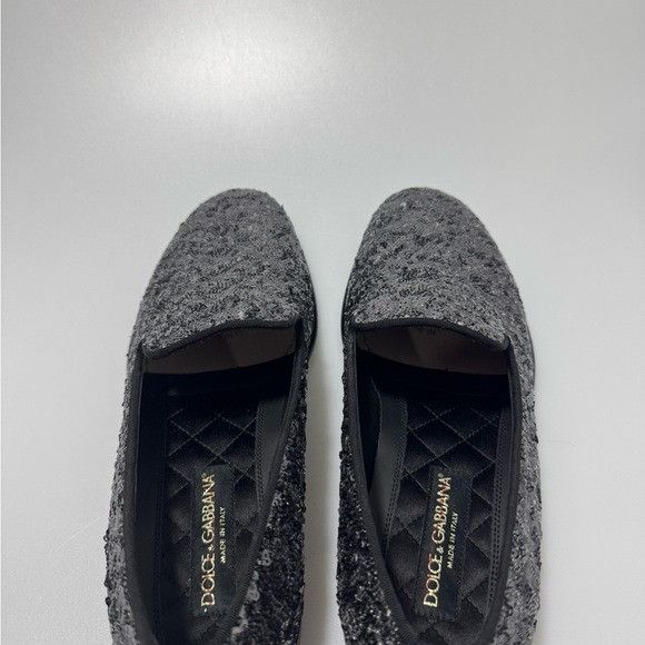 Dolce & Gabbana Dolce & Gabbana Sequin Slippers Loafers Black Men’s Size 8 Size US 8 / EU 41 - 5 Thumbnail