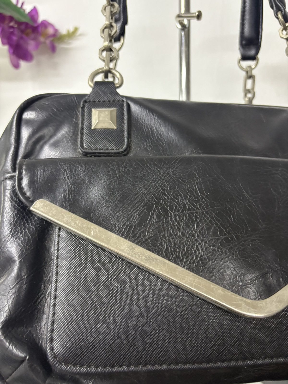 14th Addiction Mademoiselle Stud Y2k Chain Bag Real Leather Enamel Black Size ONE SIZE - 4 Thumbnail