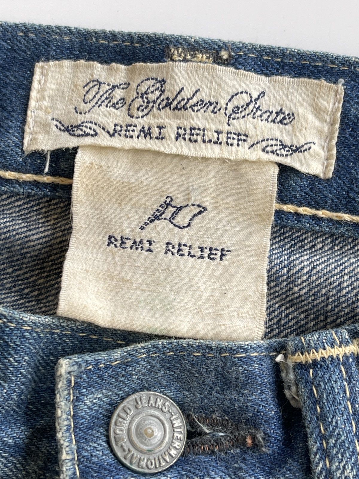 Remi Relief Distressed Short Selvedge Denim Size US 30 / EU 46 - 4 Thumbnail