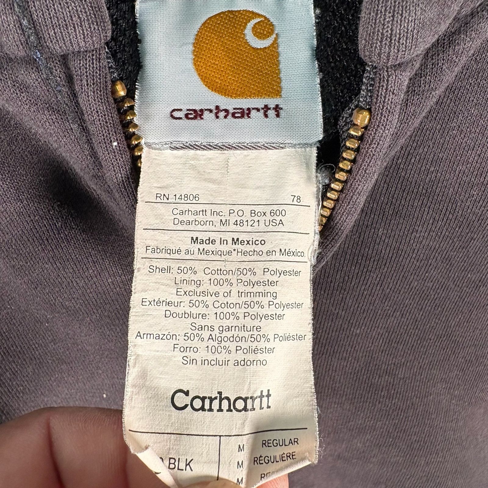 Carhartt Vintage Carhartt Full Zip Workwear Hoodie Medium Size US M / EU 48-50 / 2 - 7 Thumbnail