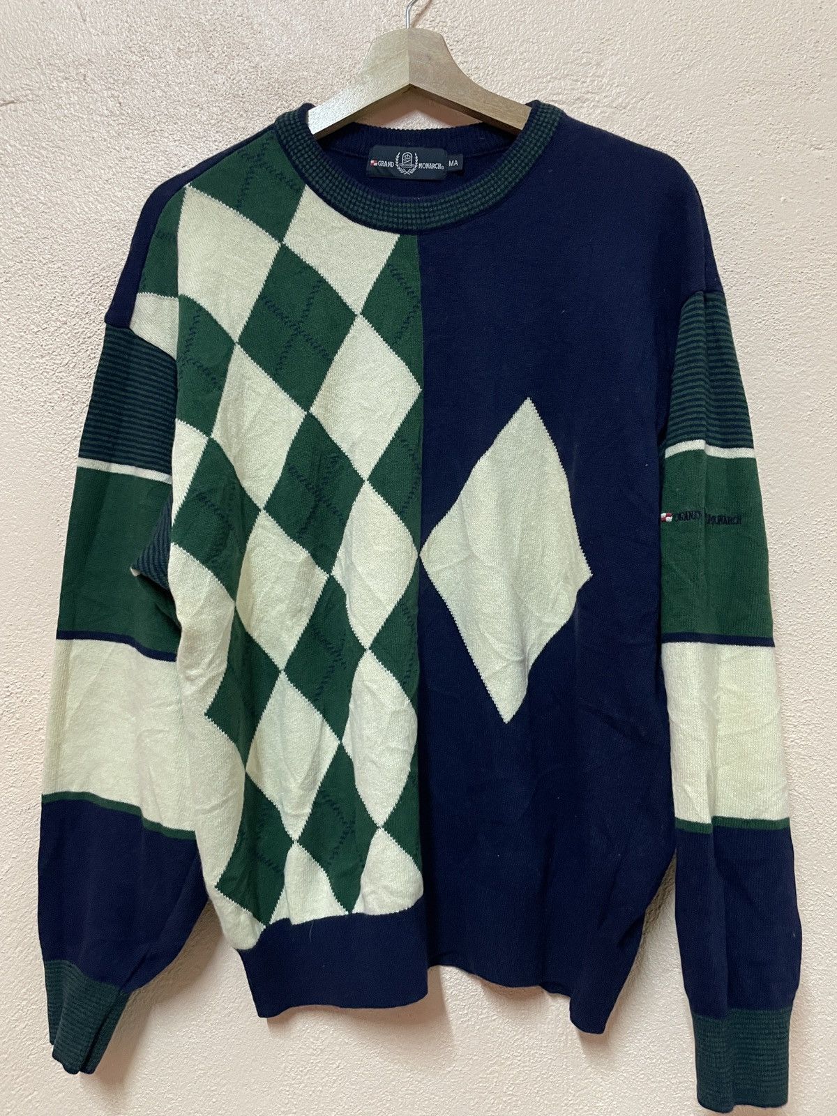 Grand Slam Vintage Grand Monarch golf Knitwear abstract art diamond L Size US M / EU 48-50 / 2 - 2 Thumbnail