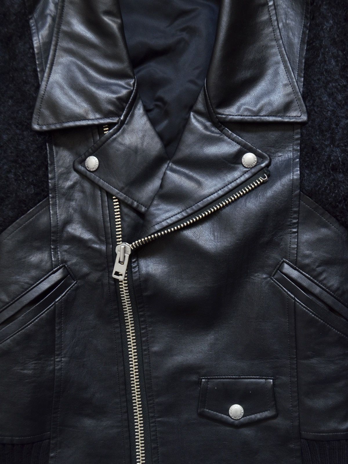 Junya Watanabe Junya Watanabe Fall Winter 2013 Leather Biker Jacket Size M / US 6-8 / IT 42-44 - 2 Thumbnail