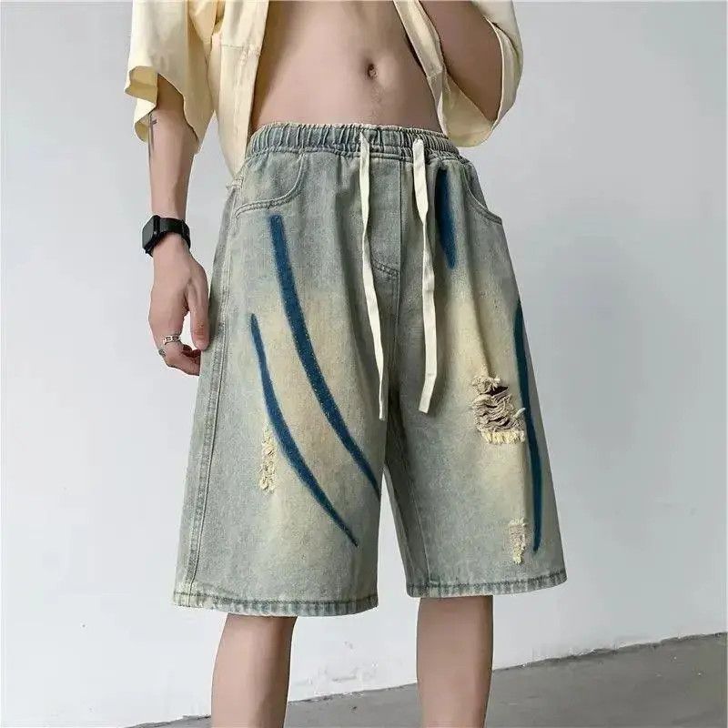 Japanese Brand Straight high street ripped denim shorts Size US 32 / EU 48 - 3 Thumbnail