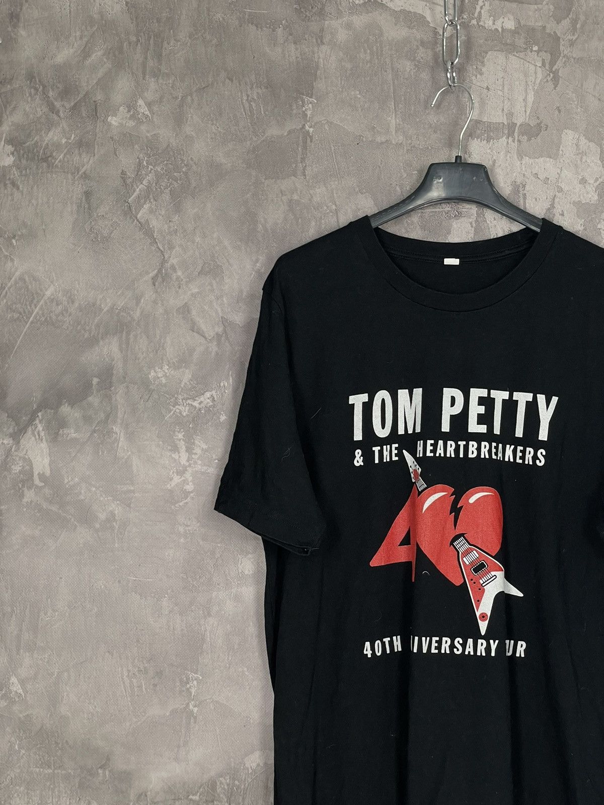 Hanes × Vintage Vintage Tom Petty T-Shirt Black Tour Rock Art Size US XL / EU 56 / 4 - 3 Thumbnail