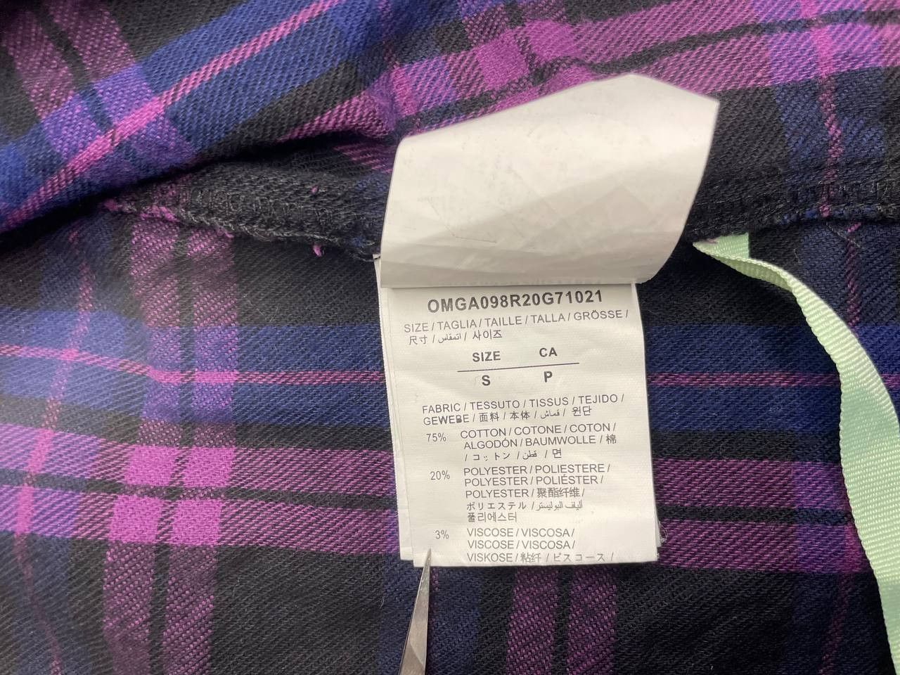 Off-White OFF-WHITE FLANNEL CHECK SHIRT PURPLE Size US S / EU 44-46 / 1 - 4 Thumbnail