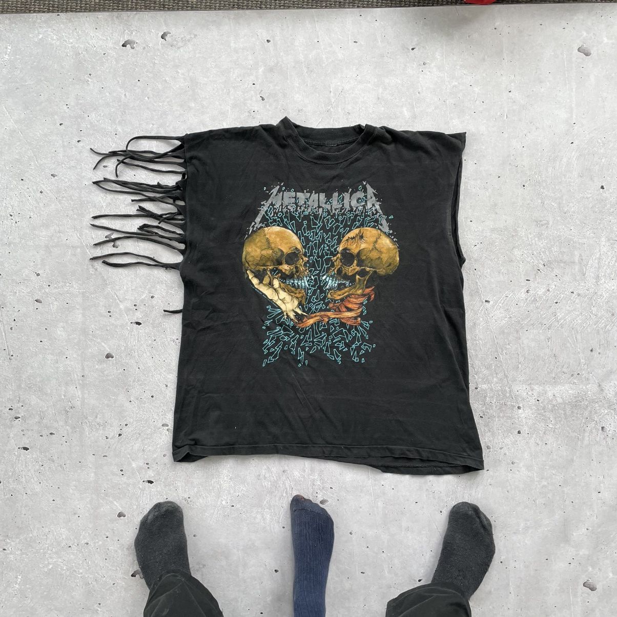 Band Tees × Metallica × Vintage 🔥Ultra Rare🔥Vintage 1991 Metallica Tee shirt double print Size US XL / EU 56 / 4 - 1 Thumbnail