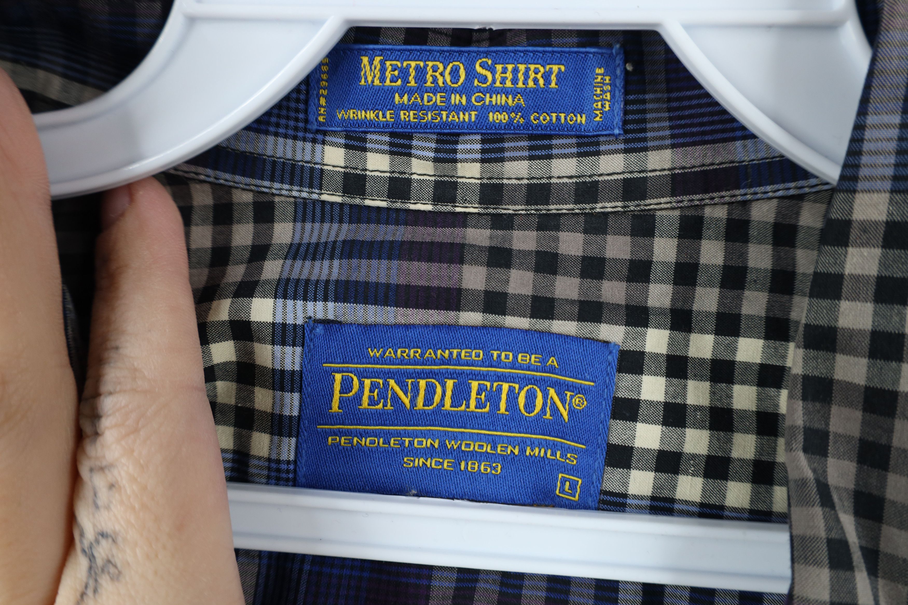 Pendleton × Vintage Vintage Pendleton Long Sleeve Button Down Shirt Plaid Size US L / EU 52-54 / 3 - 8 Thumbnail