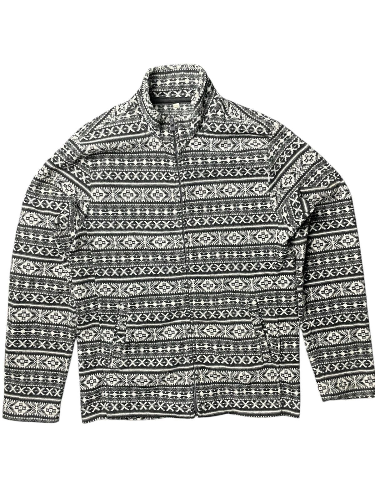 If Six Was Nine × Japanese Brand 🚀Topvalu Japanese Neck Nordic Pattern Fleece Jacket Size US M / EU 48-50 / 2 - 1 Thumbnail