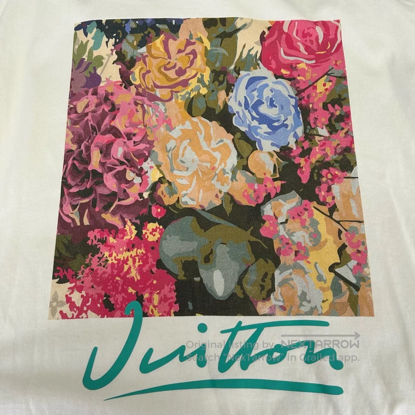 Louis Vuitton Louis Vuitton Round-necked, letter-and-floral print crewne Size US M / EU 48-50 / 2 - 6 Thumbnail