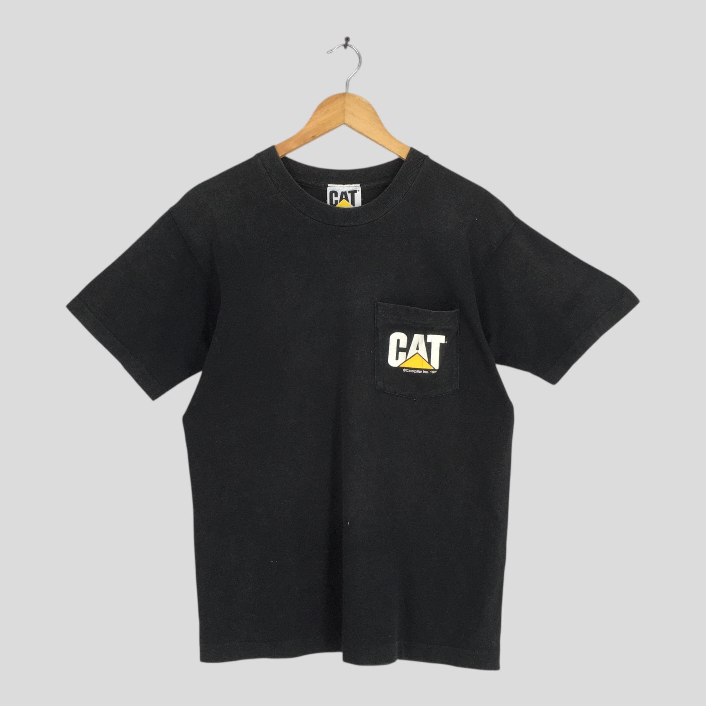 Caterpillar Vintage Cat Caterpillar Pocket Black Tshirt Medium Size US M / EU 48-50 / 2 - 1 Thumbnail