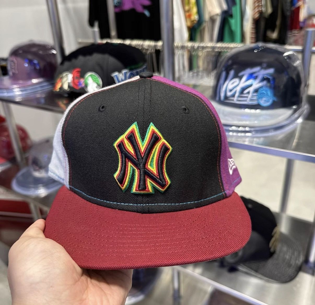New Era New Era MLB New York Block Flat Brim Baseball Cap J32 Size ONE SIZE - 1 Thumbnail