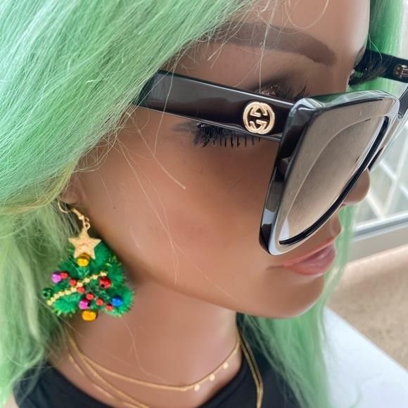 Gucci GUCCI GG0163S 003 Cateye Sunglass Size ONE SIZE - 8 Thumbnail
