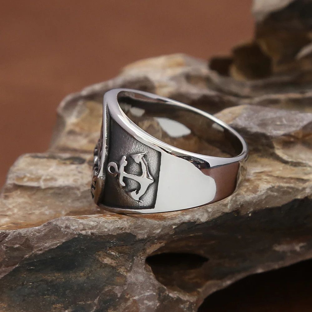 Jewelry Nordic Sailboat Pirate Ring Jewelry Streetwear Fashion Gift Size ONE SIZE - 5 Thumbnail
