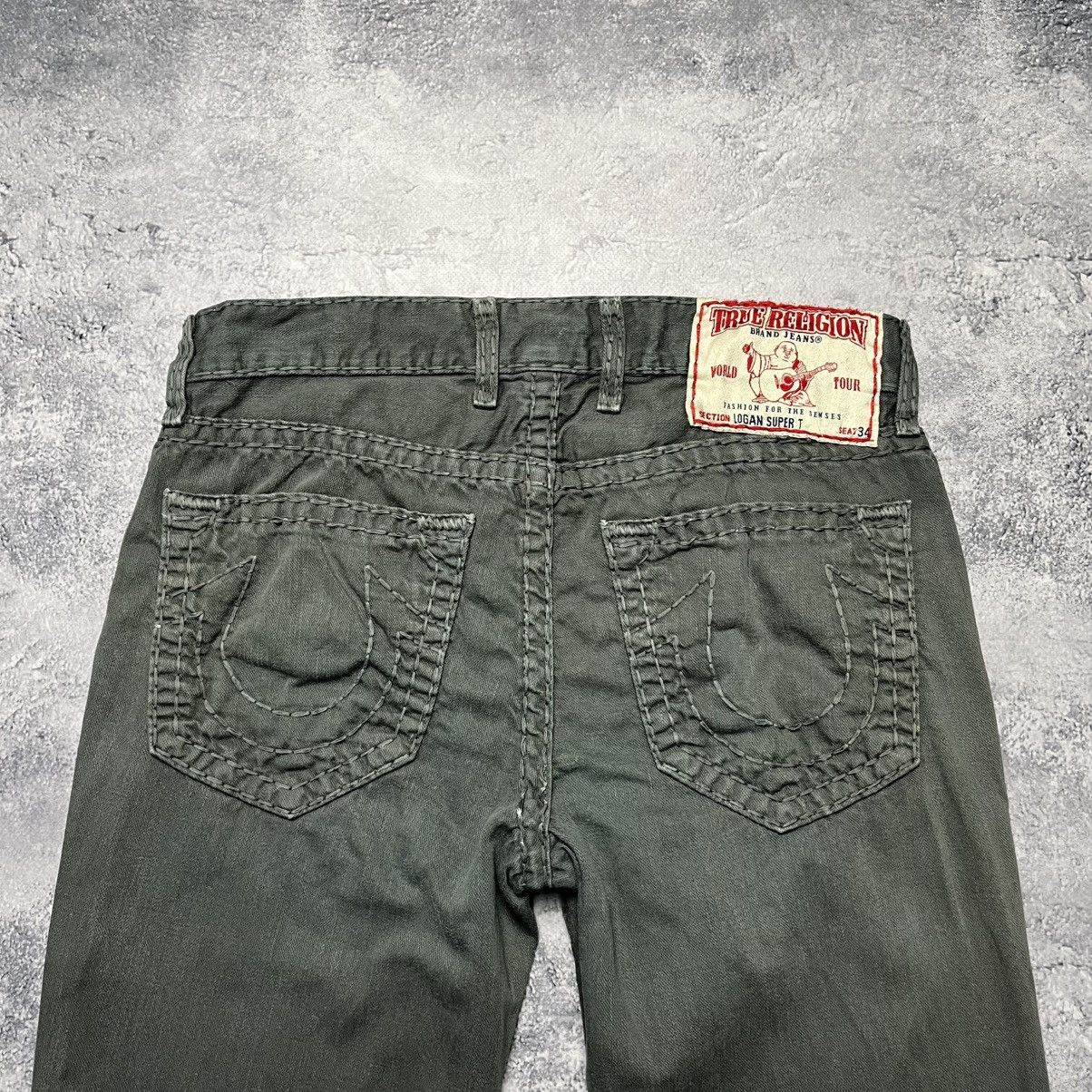 True Religion Vintage True Religion USA Logan Super T Grey Denim Jeans Y2K Size US 33 - 16 Thumbnail