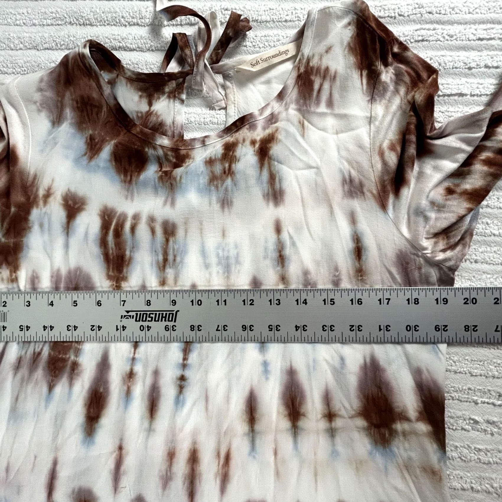 Soft Surroundings Soft Surroundings Tie-Dye Long Sleeve Tunic Top Blouse PS Brown NWOT Women Shirt Tunic Bohemian Casual P/S Brown NMPT Size S / US 4 / IT 40 - 6 Thumbnail