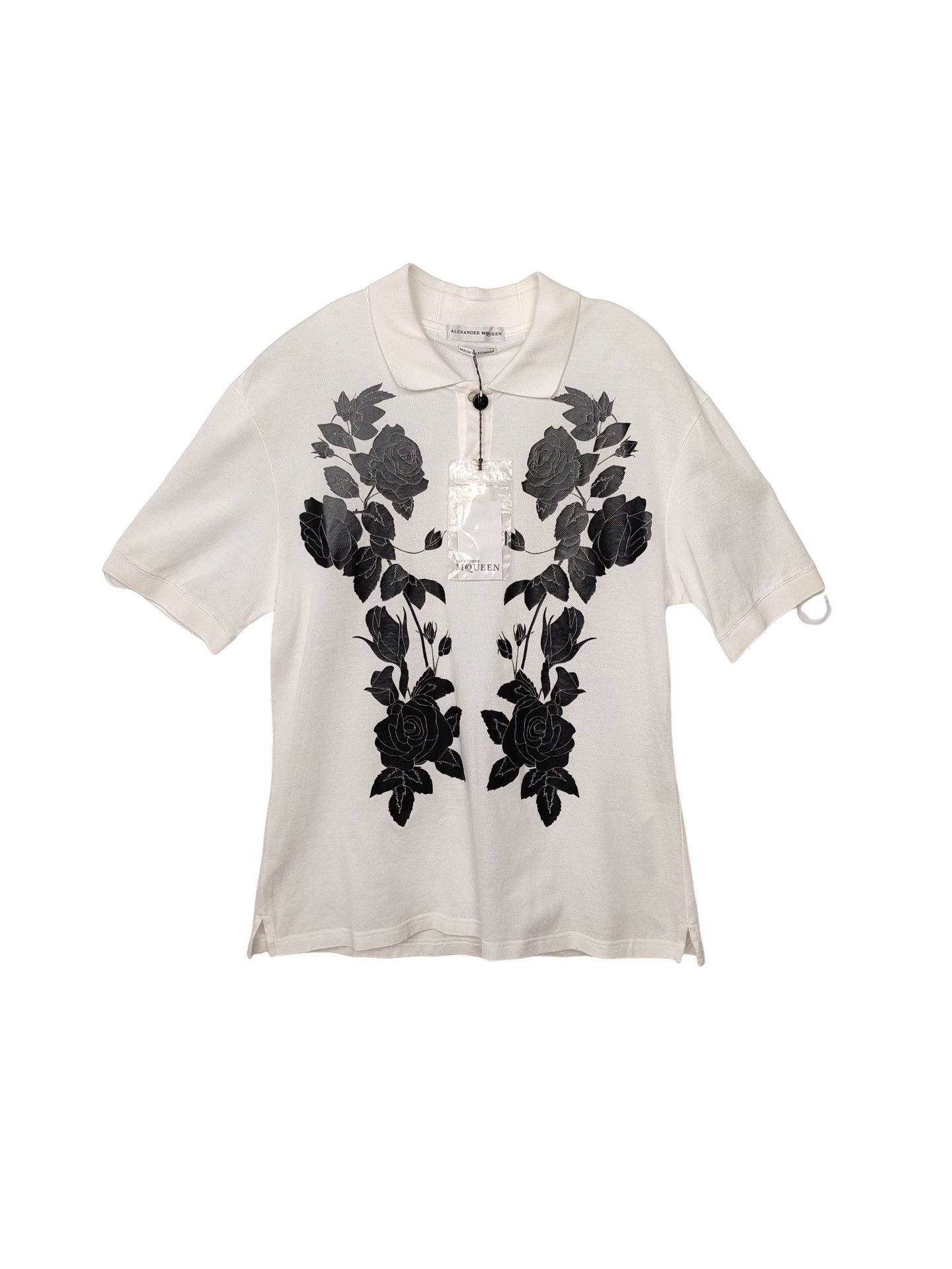 Alexander McQueen Alexander McQueen Rose Print Polo Shirt Size M Size US M / EU 48-50 / 2 - 1 Thumbnail