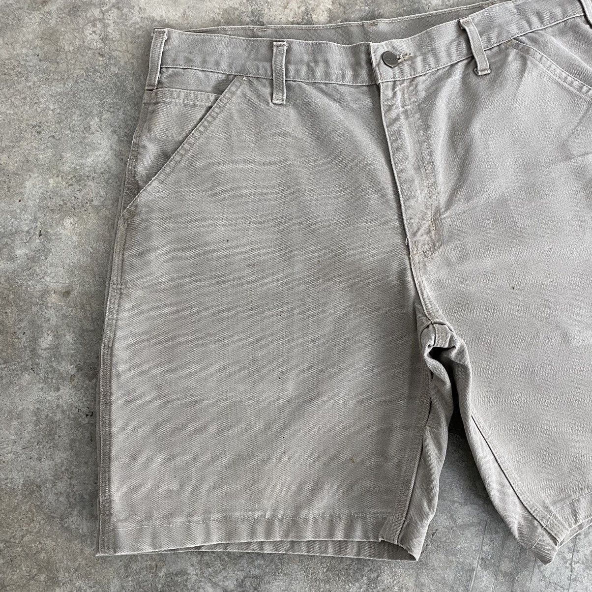 Carhartt VTG Carhartt Desert Grey Dirty Baggy Carpenter Shorts Jorts Size US 34 / EU 50 - 5 Thumbnail