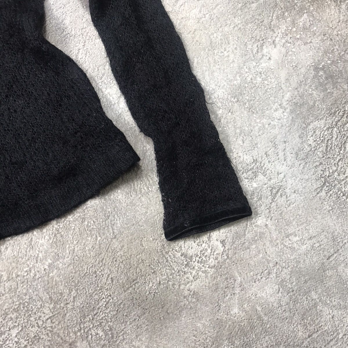 Vintage Vintage 90s Y2K Black Mohair Cardigan Grunge Preppy Logo S Size S / US 4 / IT 40 - 5 Thumbnail