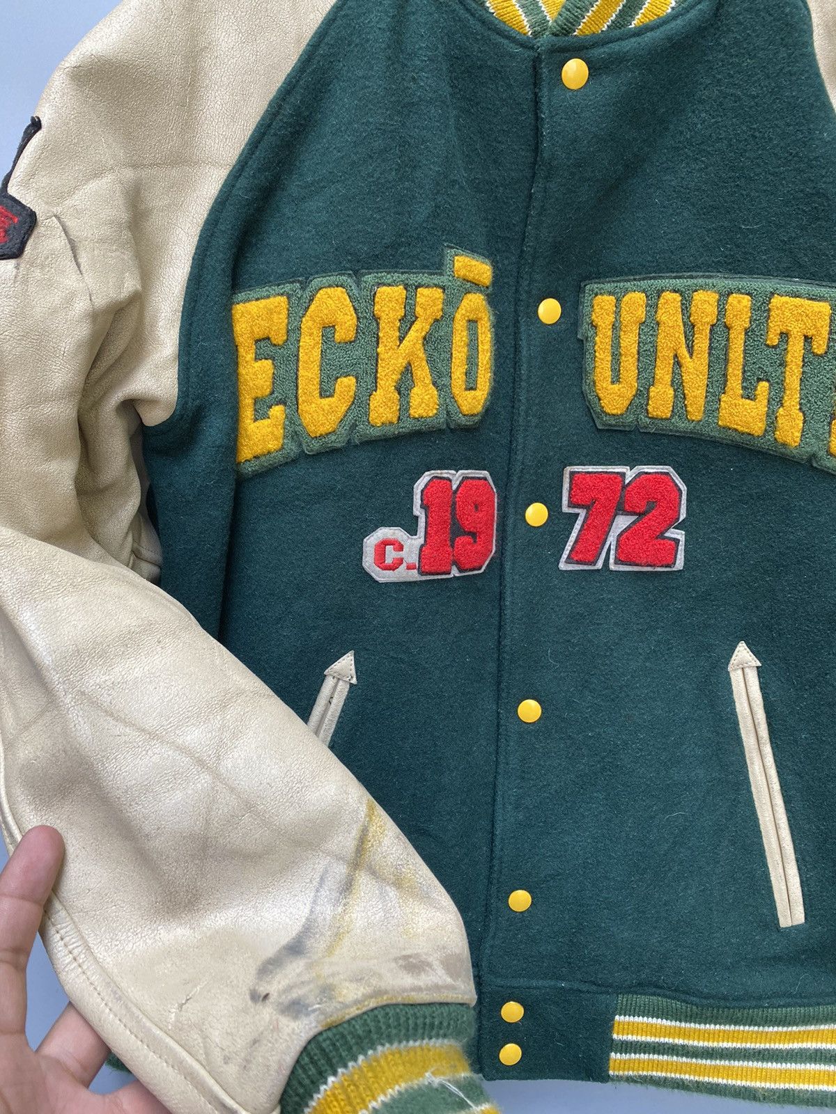 Ecko Unltd. 80s Vintage Ecko Unlimited Letterman Jacket Size US XL / EU 56 / 4 - 2 Thumbnail