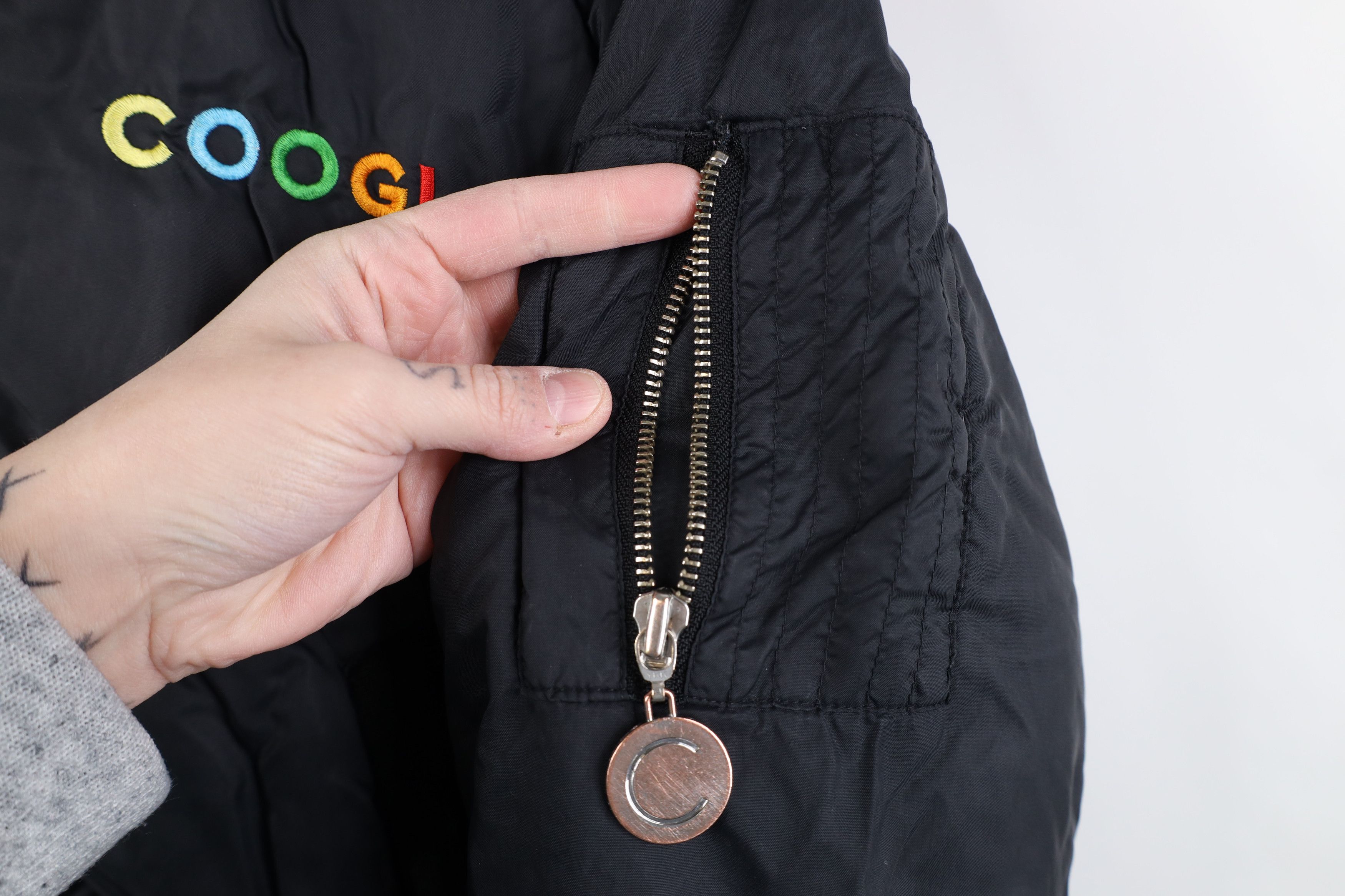 Vintage Vintage 90s Y2K Coogi Cropped Rainbow Hooded Puffer Jacket Size XXL / US 16-18 / IT 52-54 - 5 Thumbnail