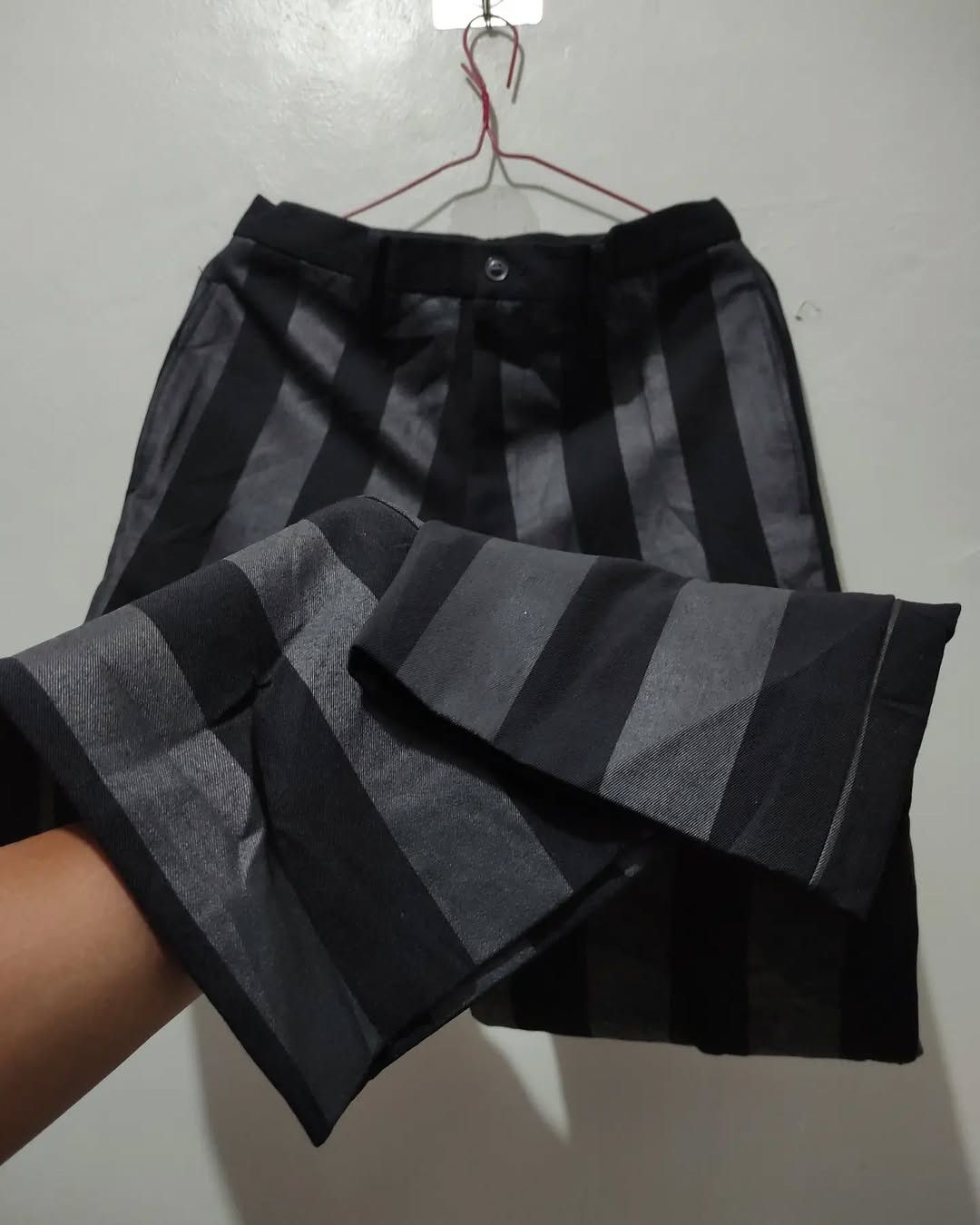 Japanese Brand Japanese Comme Ça Du mode Vkei Black Striped Slack Pants Size US 30 / EU 46 - 6 Thumbnail